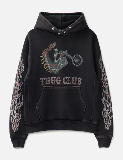 Thug Club Dragon Chopper Hoodie In Black