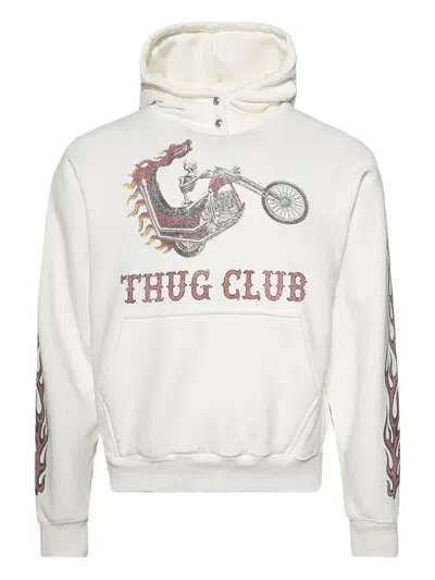 Thug Club Dragon Chopper Hoodie In White