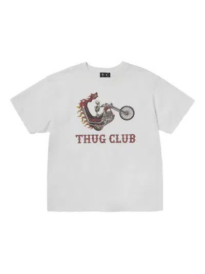 Thug Club Dragon Chopper T-shirt In White
