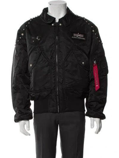 Pre-owned Thug Club Graphic Print Windbreaker In Gray