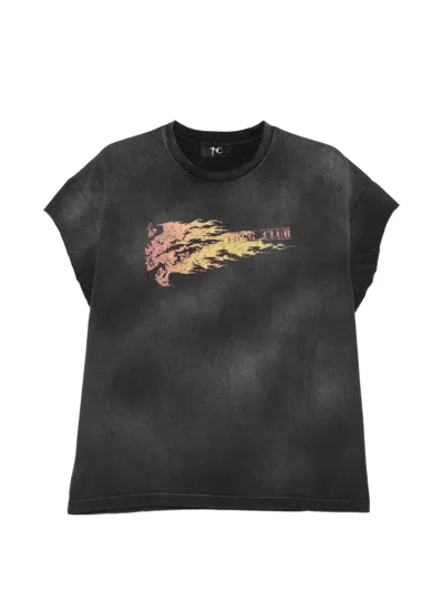 Thug Club Graphic-print Washed T-shirt In Black