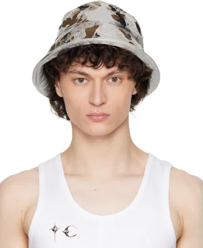 Thug Club Green Burnt Bio Army Bucket Hat In Multi Burn