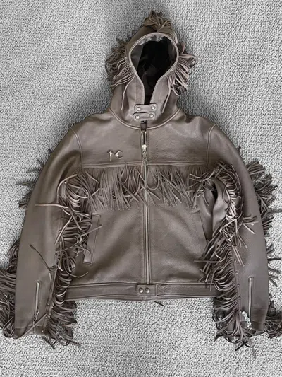 Pre-owned Thug Club Hell Cowboy Jacket In Brown