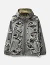 Thug Club Hell Denim Camo Hooded Zip-up In Green
