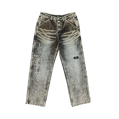 Pre-owned Thug Club Iron Faded Denim Pants 'blue' | Men's Size 4