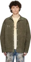 Thug Club Khaki Scarred Officer Shirt In Khaki