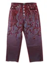 Thug Club Laser-cut Jeans In Rot
