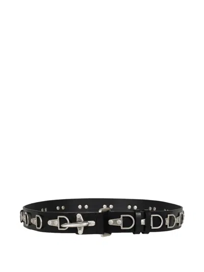 Thug Club Black Full Metal Leather Belt