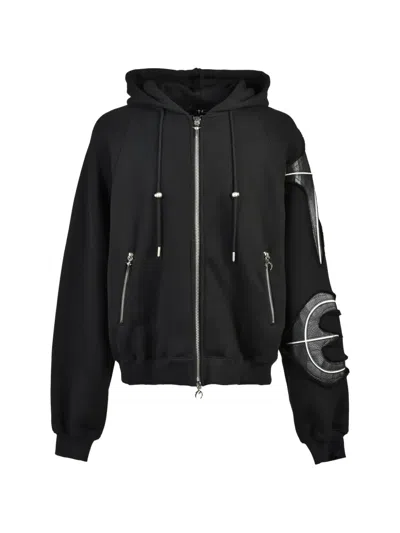 Thug Club Leather-panelled New Rock Hoodie In Black
