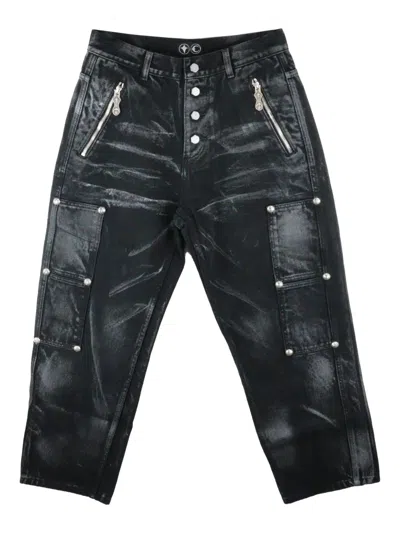 Thug Club Leave A Trace Jeans In Schwarz