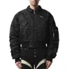 Thug Club Ruched Puffer Jacket In Black