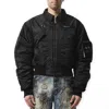 Thug Club Ruched Puffer Jacket In Black