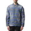 Thug Club Blue Sword Flannel Shirt In Blue