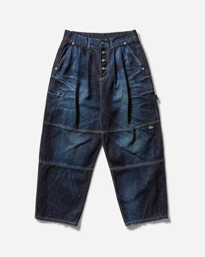 Thug Club Men S Dickies Double Knee Denim Pants In Blue