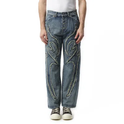 Thug Club Men's Tribal Denim Pants In Blue