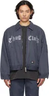 Thug Club Navy Dickies Edition Tc Eisenhower Denim Jacket In Navy