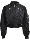 Thug Club Ruched Puffer Jacket In Black