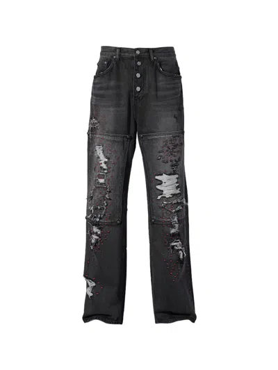Thug Club Straight-leg Jeans In Black