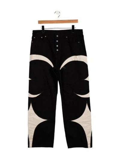 Pre-owned Thug Club Straight-leg Jeans In Black