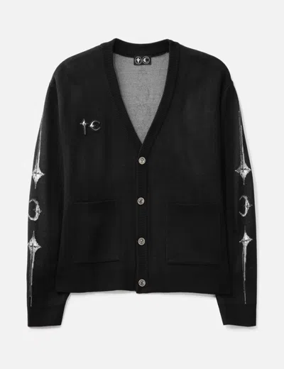 Thug Club Tc Bone Knit Cardigan In Black