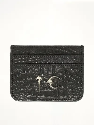 Thug Club Tc Crocodile Card Holder In Black