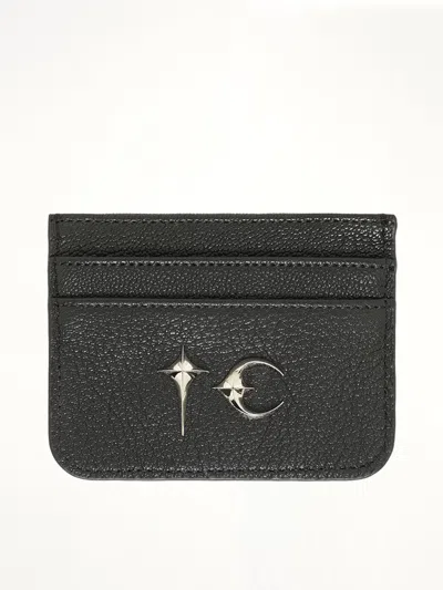 Thug Club Tc Leather Card Holder In Black