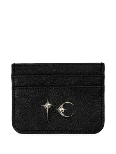Thug Club Tc Leather Card Holder In Black