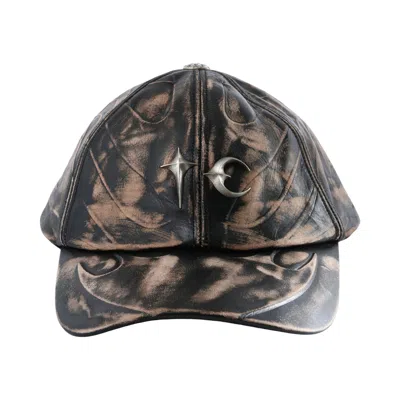 Pre-owned Thug Club Tc Leather Chopper Cap 'black' | Men's Size Onesize