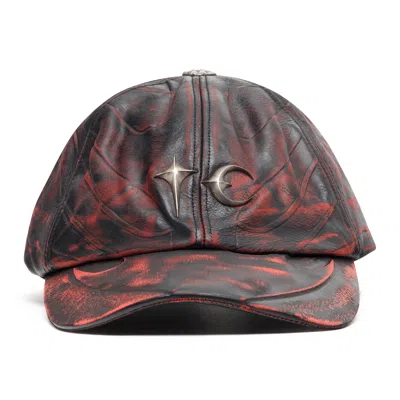 Thug Club Tc Leather Chopper Cap Red In Os