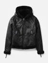 Thug Club Tc Reversible Shearling Jacket In Black