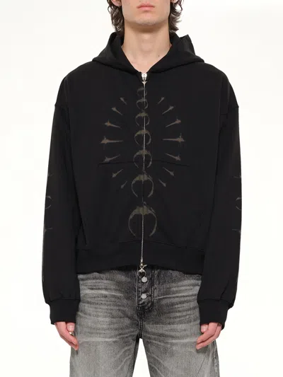 Thug Club Tc Ribcage Zip-up Hoodie In Black