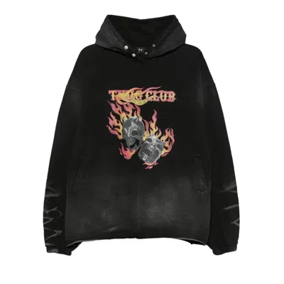 Pre-owned Thug Club Tc Two Face Dirt Hoodie 'black' | Men's Size 3
