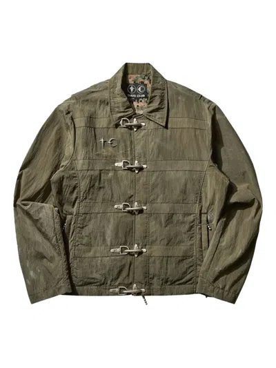 THUG CLUB TOGGLE-FASTENING SHIRT JACKET