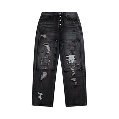 Pre-owned Thug Club Vintage Double Knee Pants 'black' | Men's Size 3