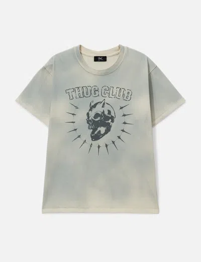 Thug Club Vintage Riding Skull T-shirt In Green