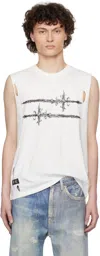 Thug Club White Cross T Sleeveless Tank Top In White