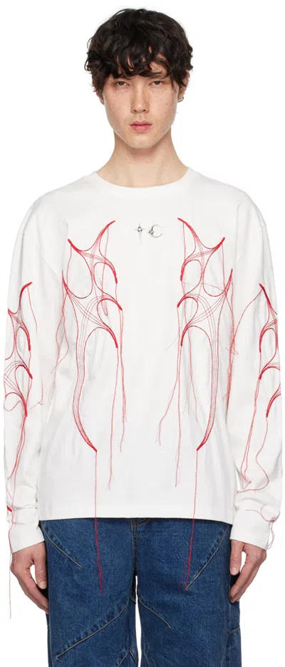 Thug Club White Tree Long Sleeve T-shirt In Wht/red