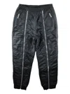 Thug Club Zip-detailing Trousers In Schwarz