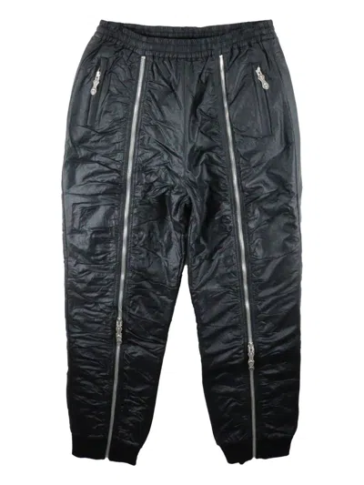 Thug Club Zip-detailing Trousers In Schwarz