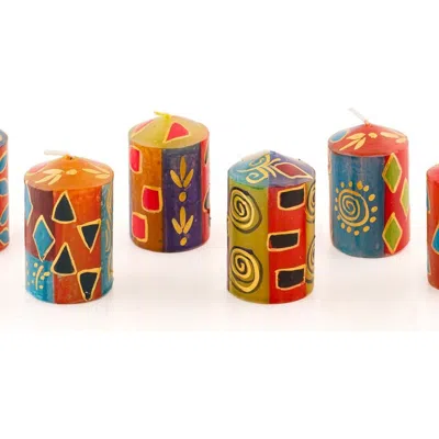Thumbprint Artifacts African Mineral Painted Candles