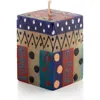 Thumbprint Artifacts African Sky Painted Cube Candle