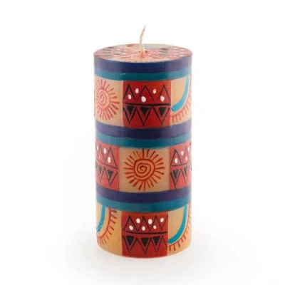 Thumbprint Artifacts African Sky Painted Pillar Candle