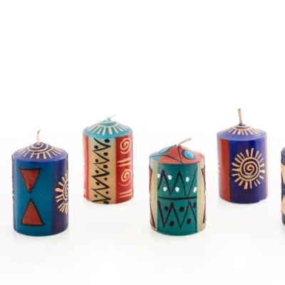 Thumbprint Artifacts African Sky Painted Voltive Candles