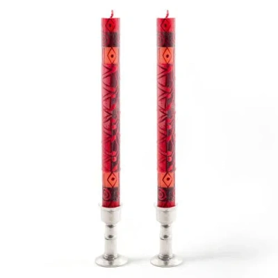 Thumbprint Artifacts Berry Blaze Painted Candles