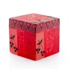 Thumbprint Artifacts Berry Blaze Painted Cube Candle