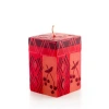 Thumbprint Artifacts Berry Blaze Painted Cube Candle