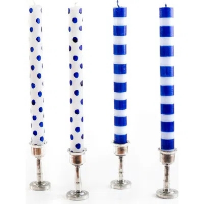Thumbprint Artifacts Blue Dots & Stripes Tapers