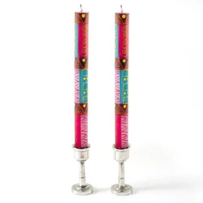 Thumbprint Artifacts Blue Moon Painted Candles