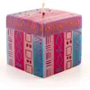 Thumbprint Artifacts Blue Moon Painted Cube Candle