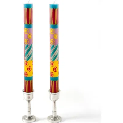 Thumbprint Artifacts Carousel Painted Candles